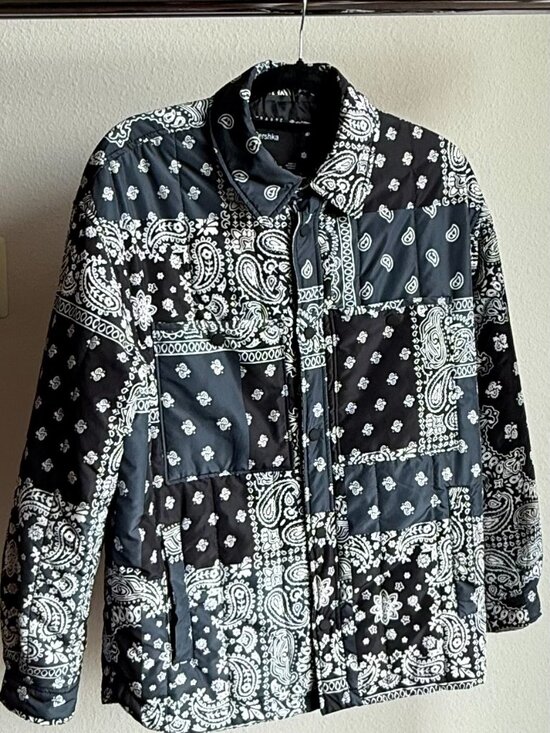 Bershka Other - Bershka Bandana Print Padded Puffer Jacket